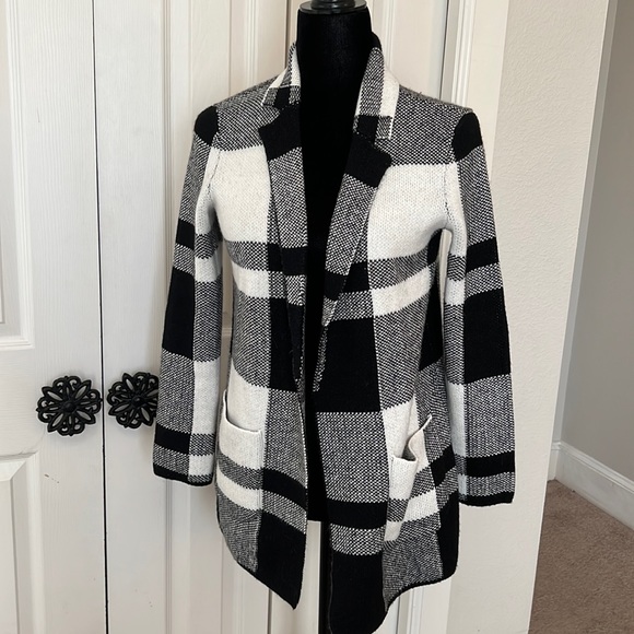 Talbots Sweaters - Talbots Buffalo Check Sweater Blazer - XS